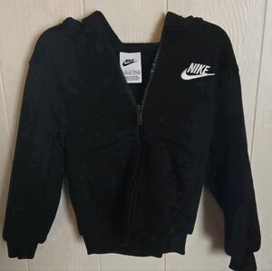 Nike Kids Black Full Zip-Up Hoodie 3-4yrs w pockets